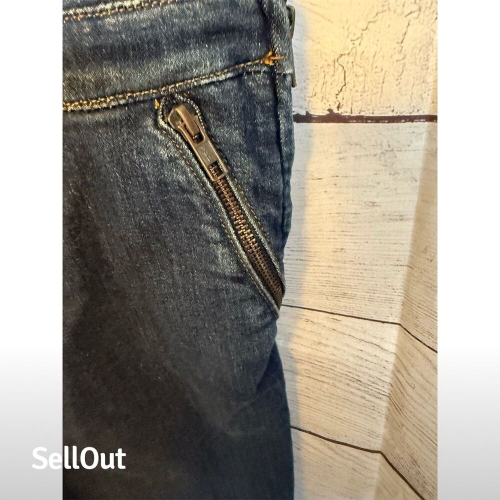 Free People Women's Blue Denim Overalls Size 28 Adjustable Straps Trendy - Picture 7 of 10
